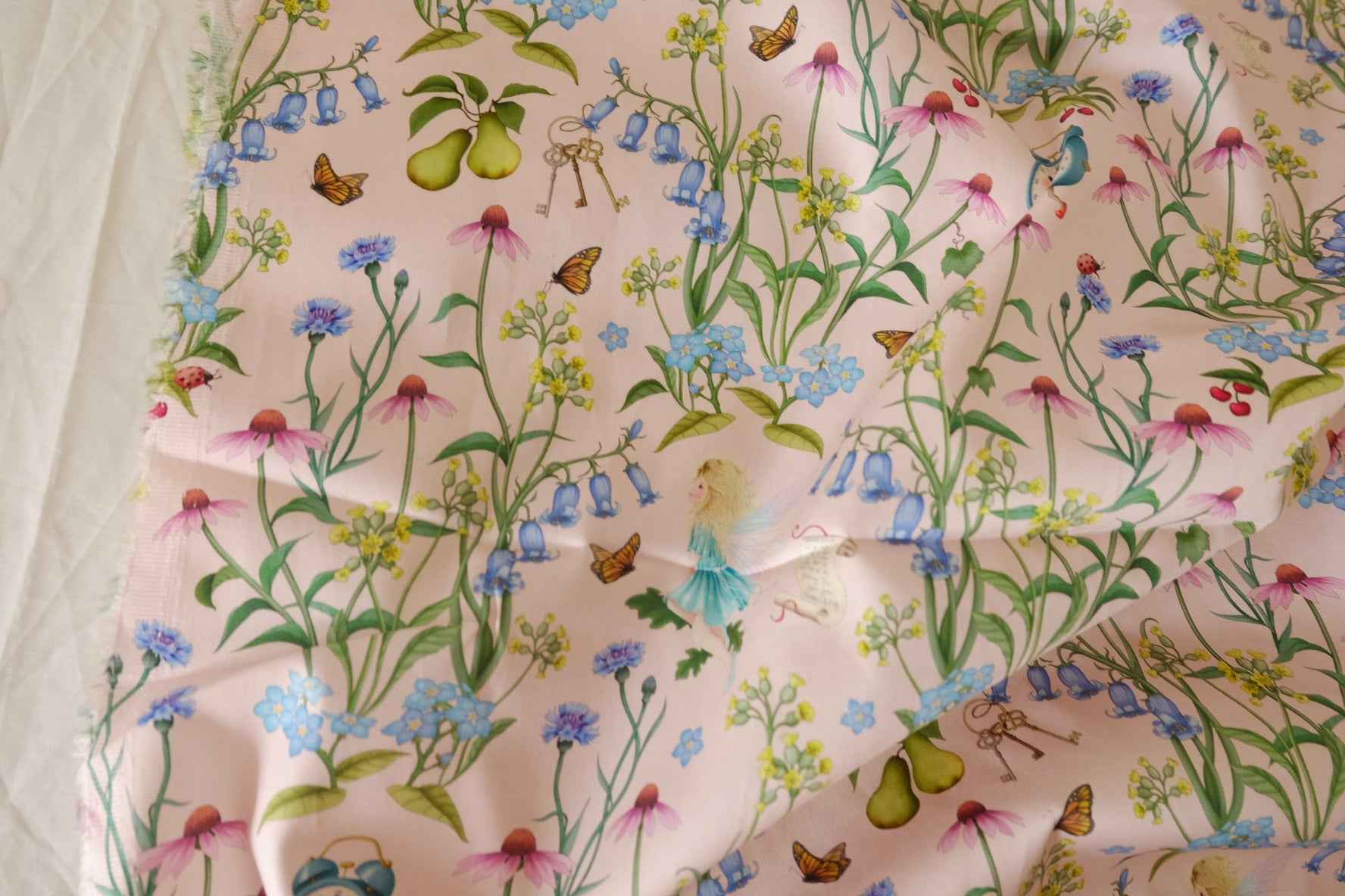 Storybook Garden Cotton Sateen Fabric – 3.3 yd