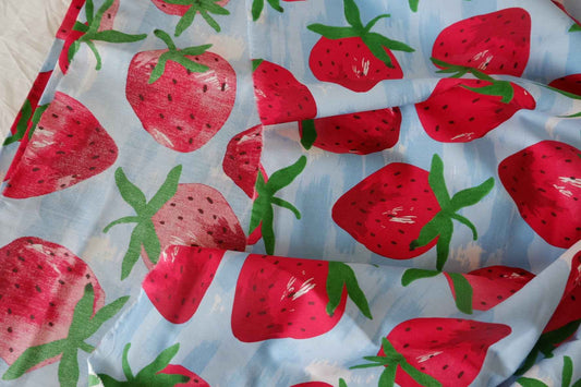 Strawberry Picnic Cotton Poplin – 2.19 yd