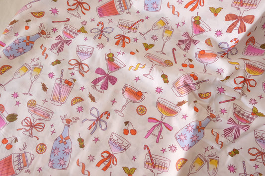 Cheers & Cherries Party Cotton Poplin – 2.19 yd
