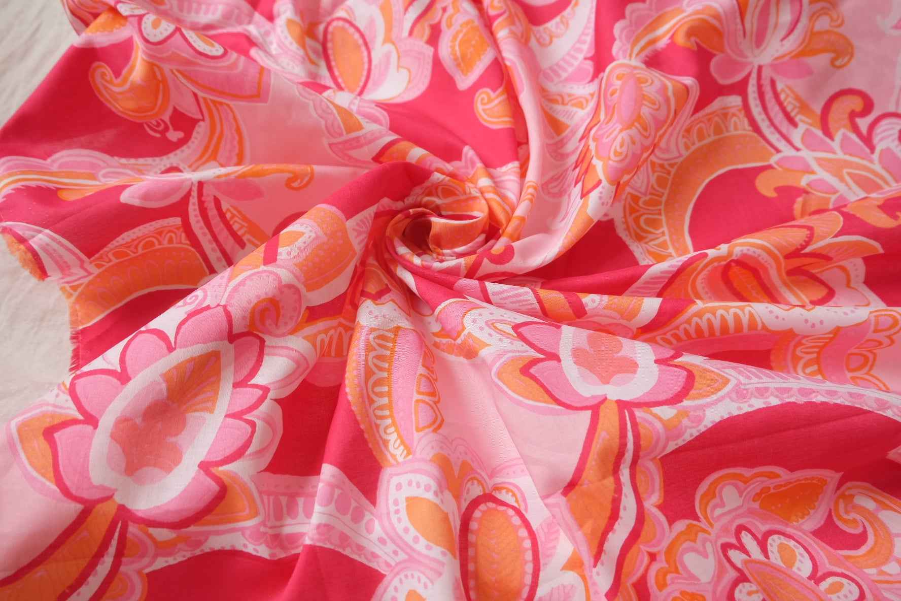 Pink Resort Floral High-Count Cotton Fabric - 2.35 yd