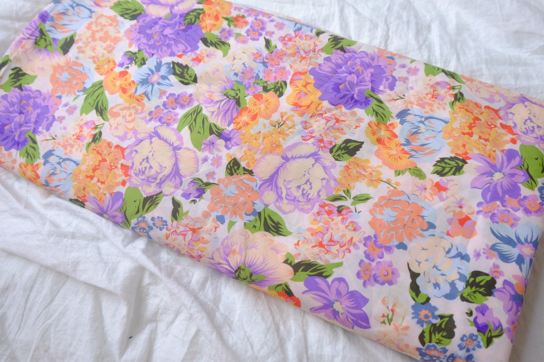 Pastel Garden Floral Silky 80s Cotton Lawn — 3.28 yd
