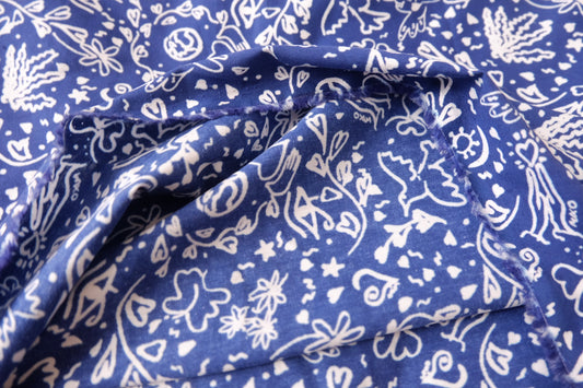 Peace & Doodle Cotton Poplin Fabric, 1.64/2.19 Yards