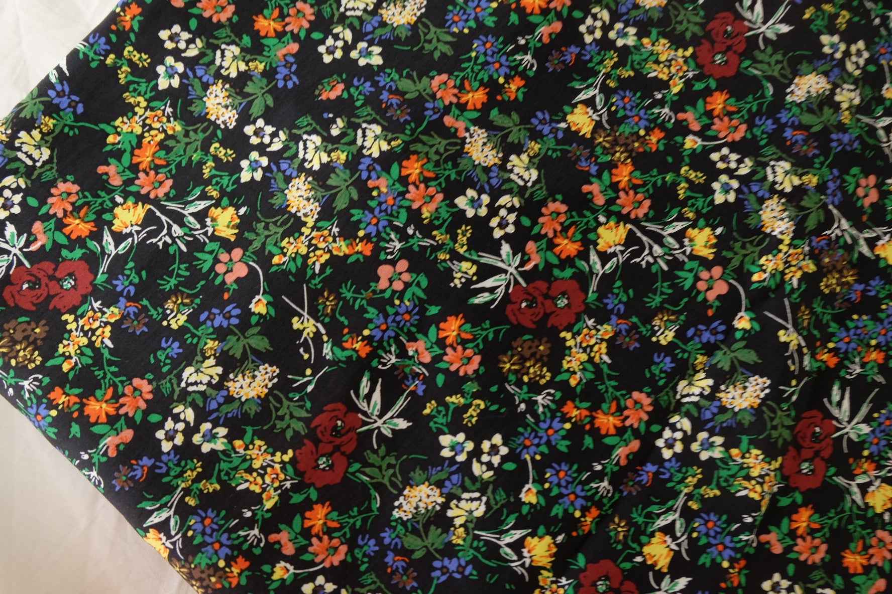 Dark Garden Floral Tencel  Fabric – 3.3 yd