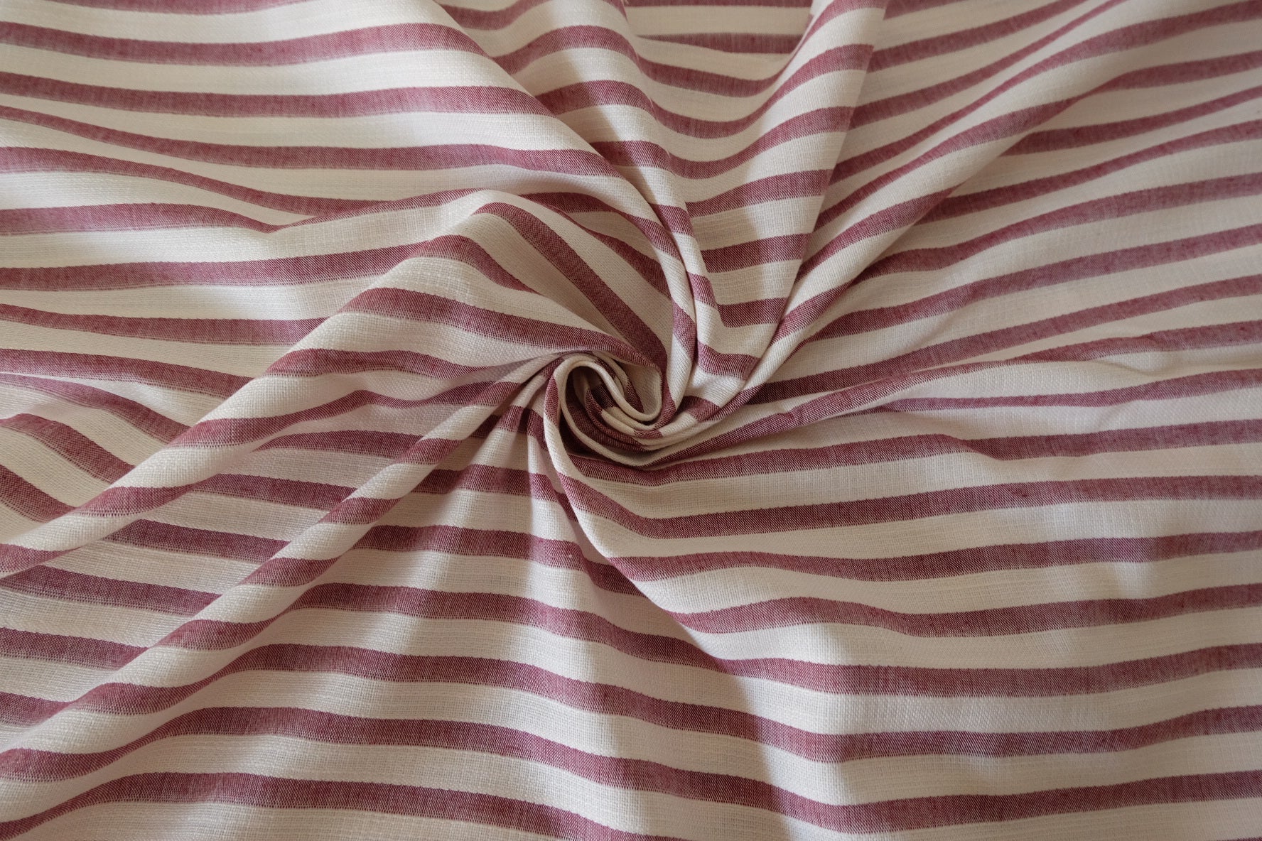 Yarn-Dyed Cotton Linen Stripe Fabric – 2.2 yd