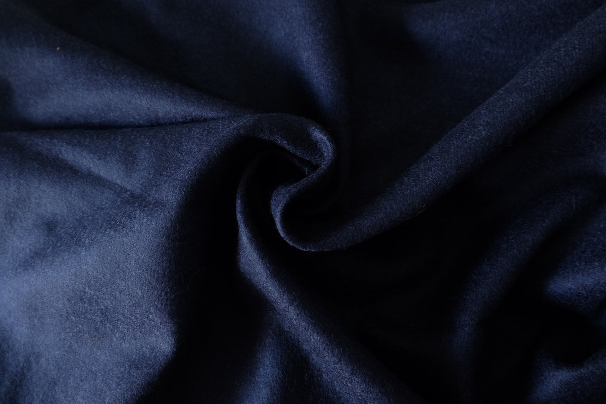 Midnight Slate – Soft Wool Coating Fabric | by the Meter