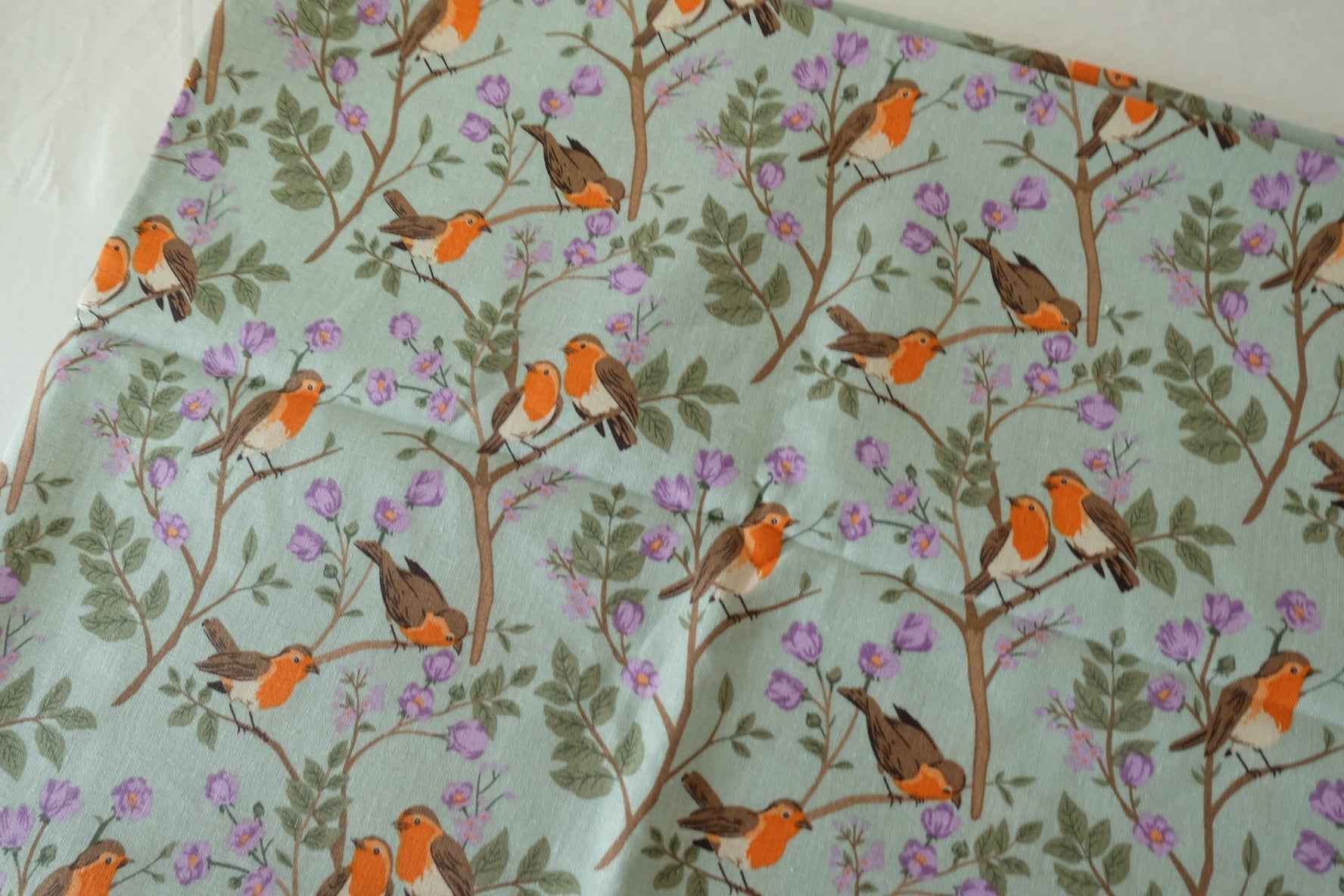 Robin Garden Linen Cotton Fabric – 2.2 yd