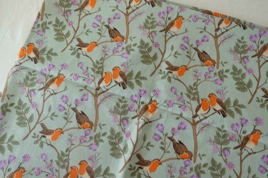 Robin Garden Linen Cotton Fabric – 2.2 yd