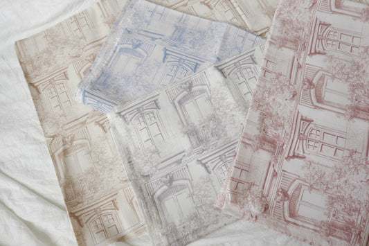 Architectural Toile Cotton Lawn Bundle — 3.5 yd Total