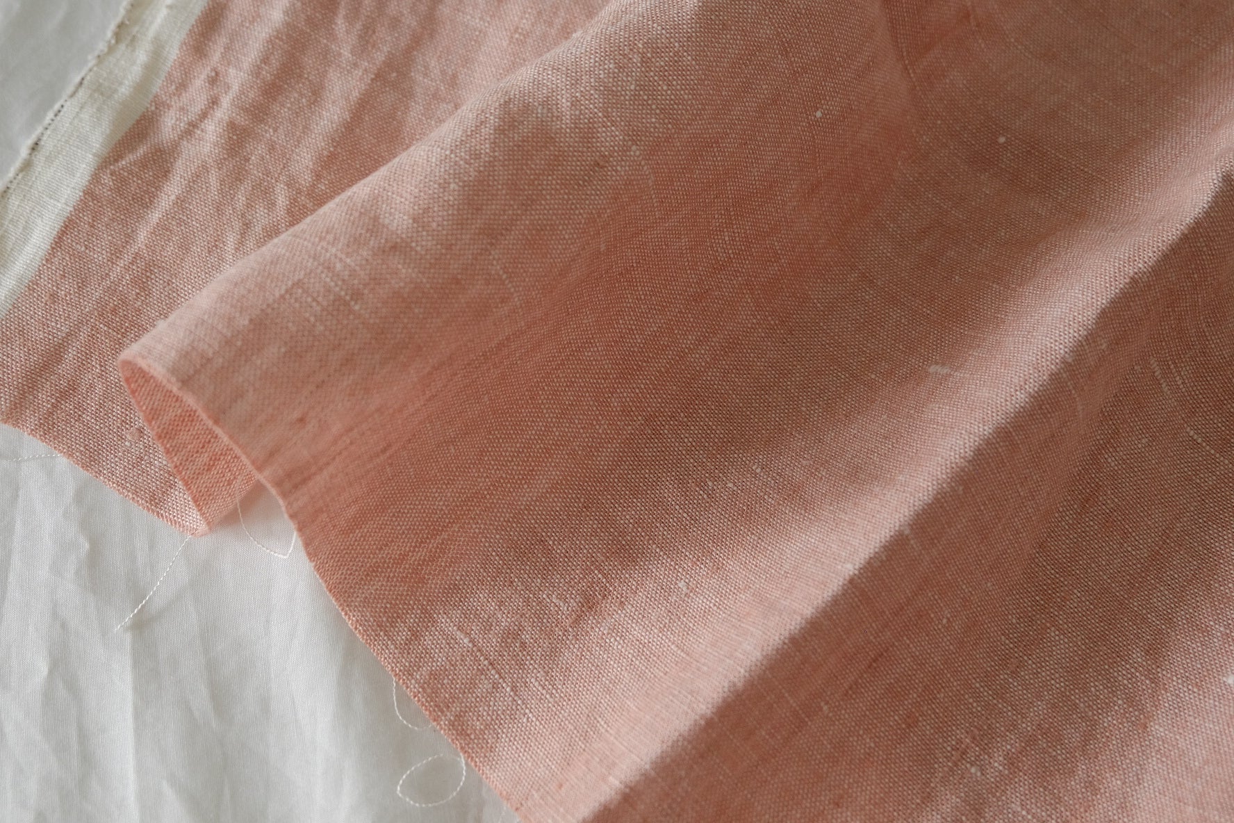 Dusty Rose Yarn-Dyed Pure Linen Fabric – 1.5 yd