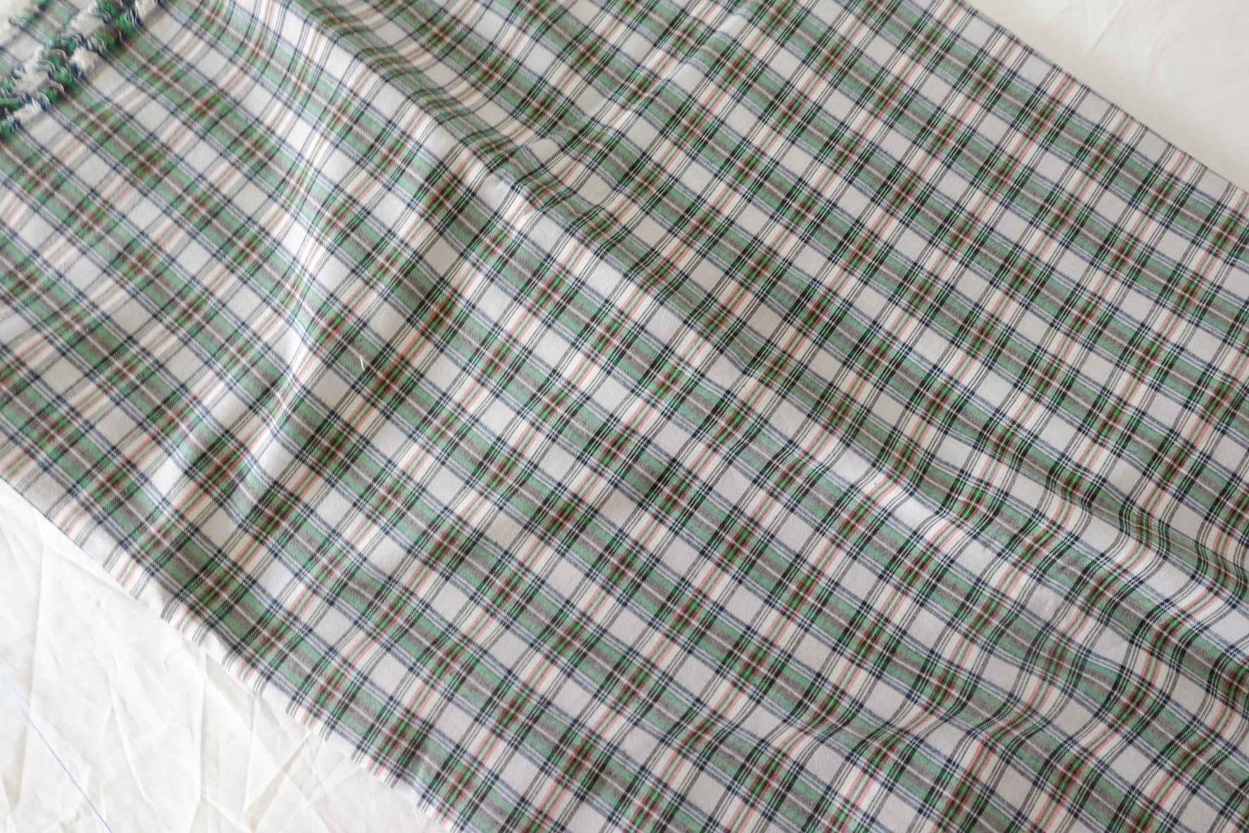 Green Yarn-Dyed Cotton Plaid — 3.28 yd