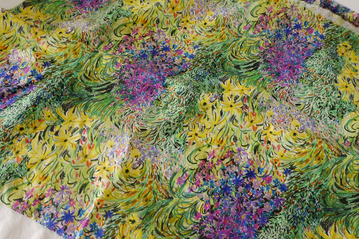 Painterly Garden Cotton Lawn – 2.2 yd