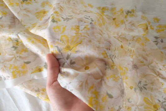Soft Floral Tencel Blend Fabric – 3.3 yd