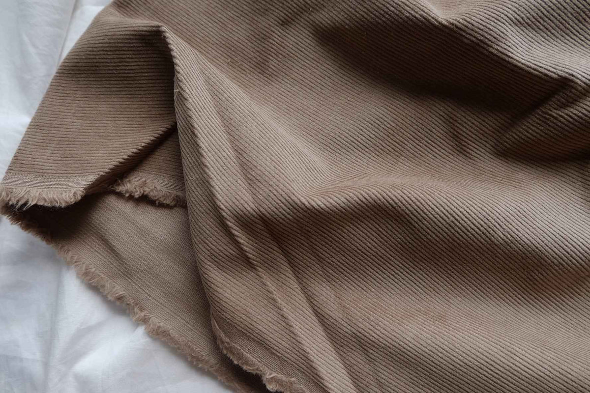 Taupe Cotton Corduroy — 2.2 yd