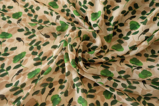 Green Rose Georgette – 2.73 yd
