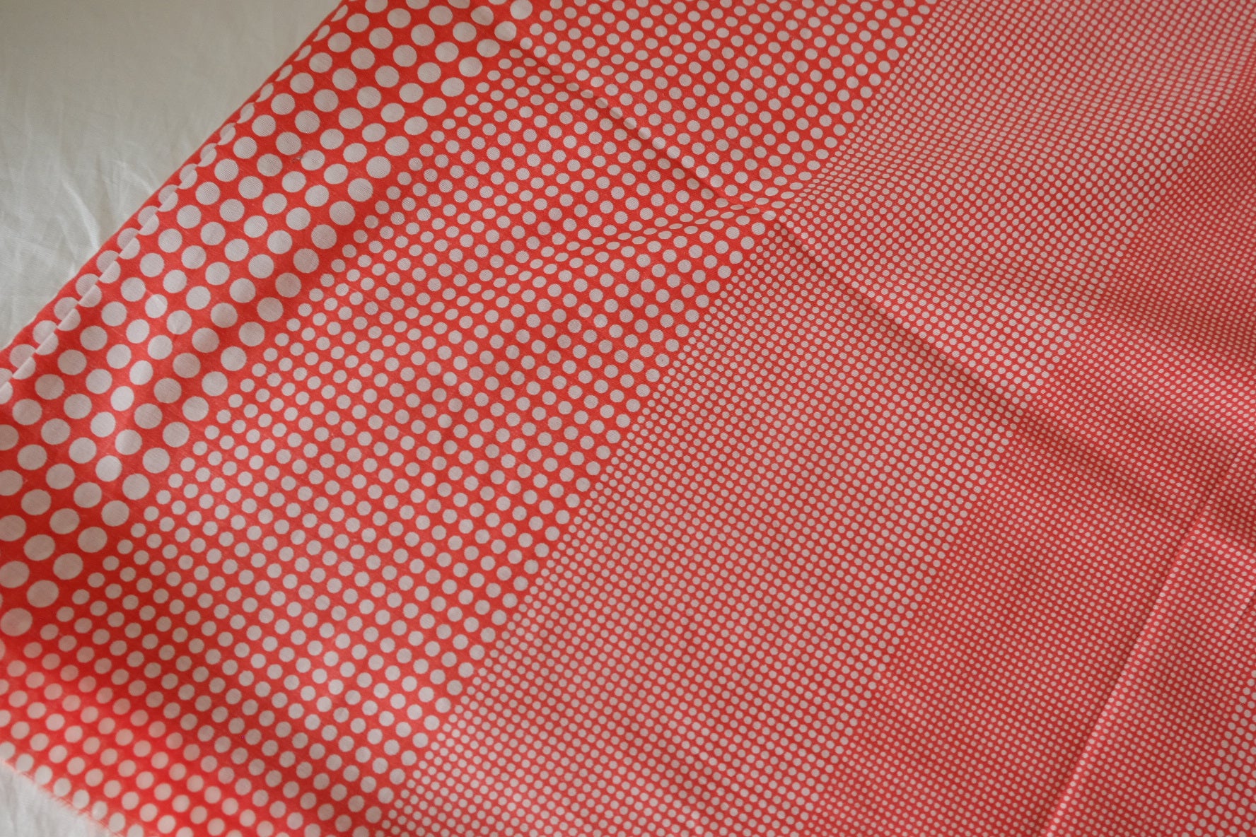 Coral Polka Dot Cotton Lawn Fabric – 1.64/2.2 yd