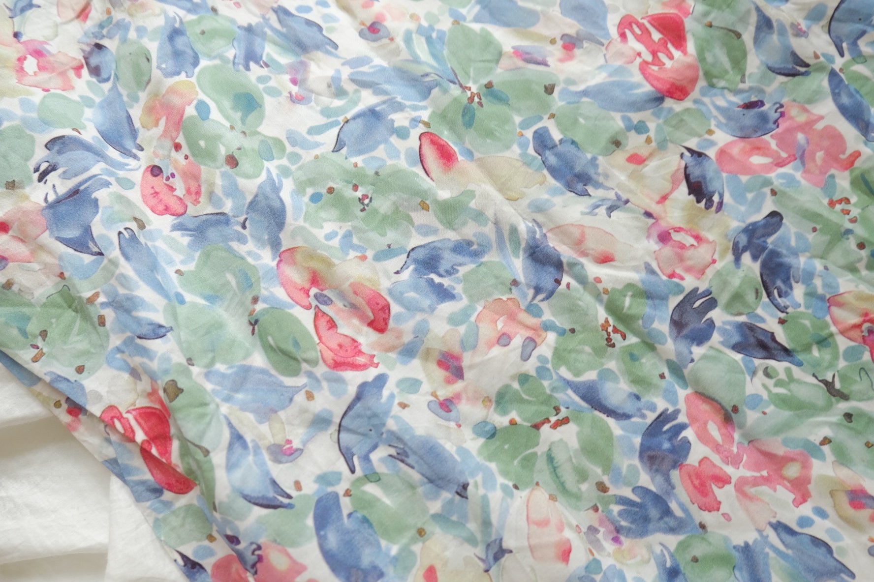 Watercolor Floral Cotton, Lightweight 60s, 3.3 Yards