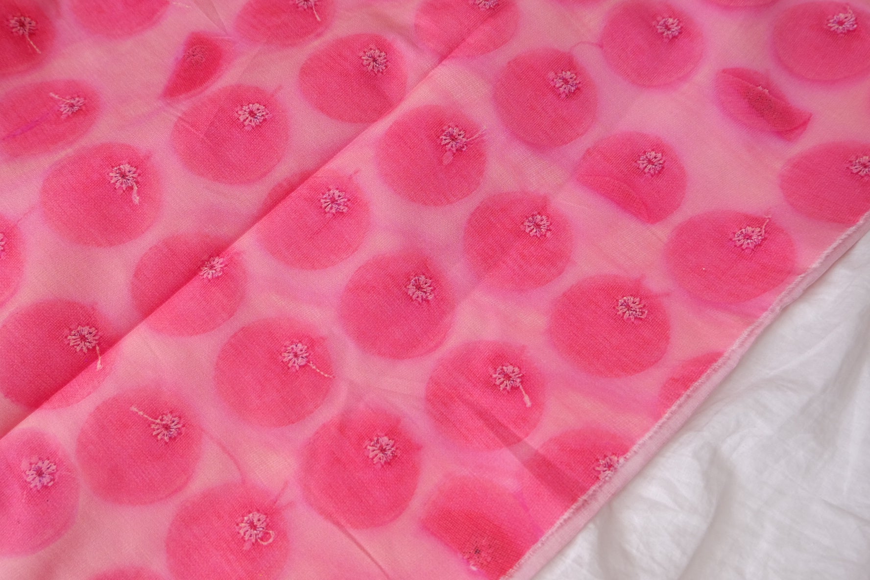 Pink Petal Dot Silky Cotton Lawn — 3.28 yd