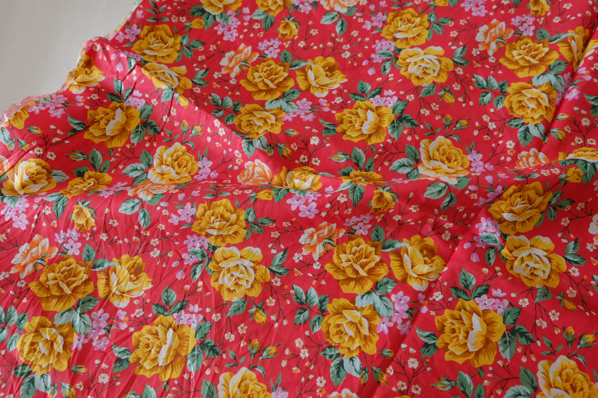 Golden Rose Cotton Lawn Remnant – 1.2 yd