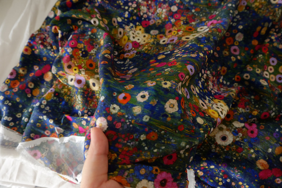 Midnight Garden Rayon Challis – 2.2 yd