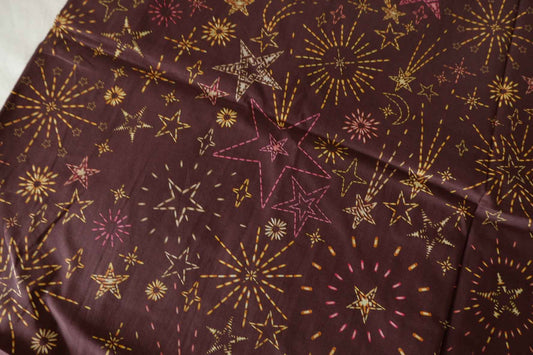 Dark Starburst Cotton Lawn Fabric – 1.2 yd