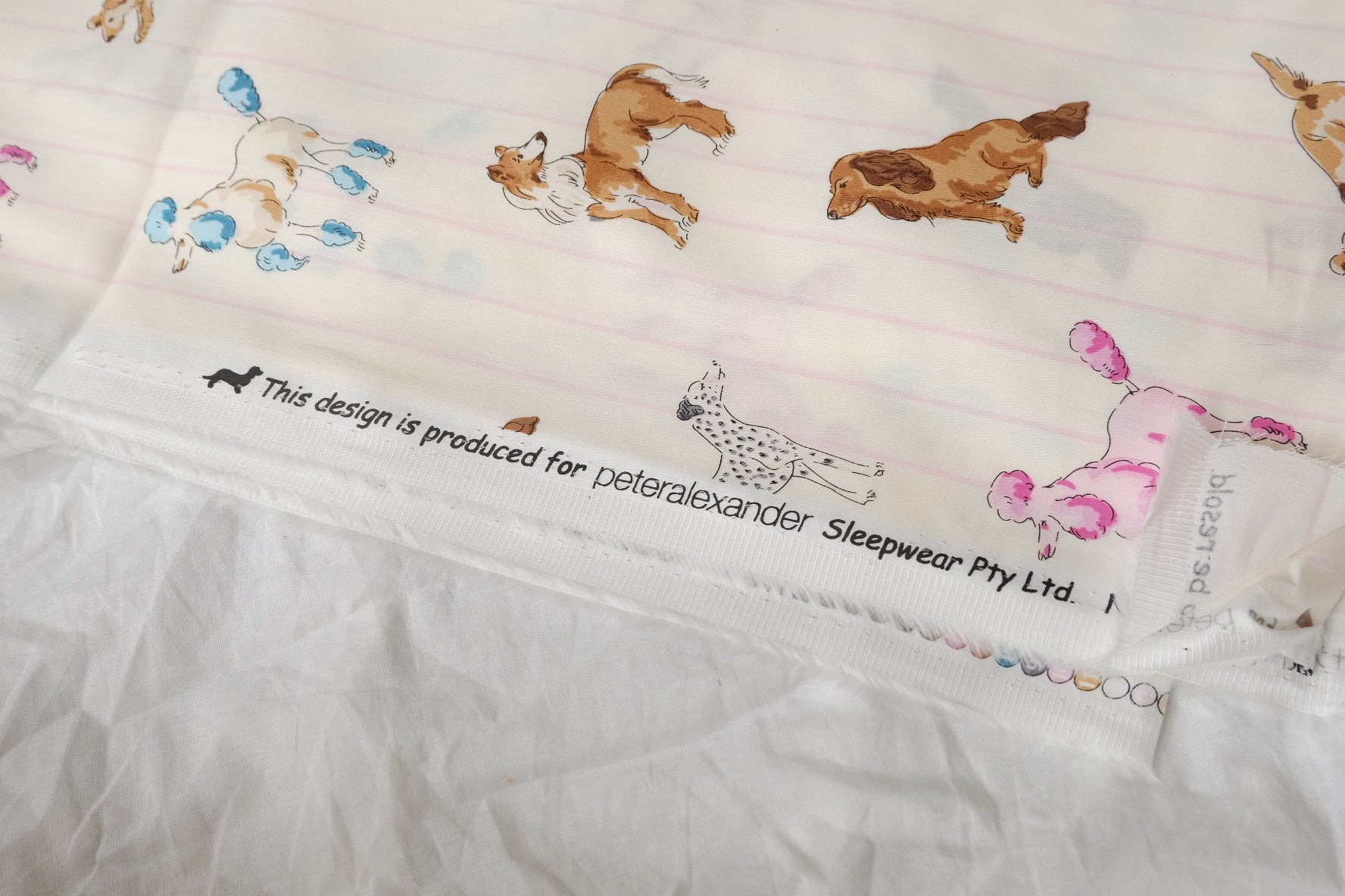 Playful Dog Cotton Sateen Fabric, Silky Lightweight 80s Cotton, 3.28 Yards