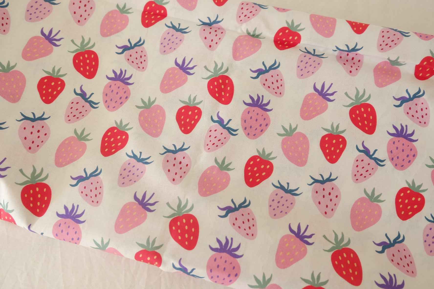 Cute Strawberry Cotton Fabric – 2.2 yd