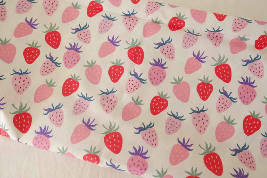 Cute Strawberry Cotton Fabric – 2.2 yd