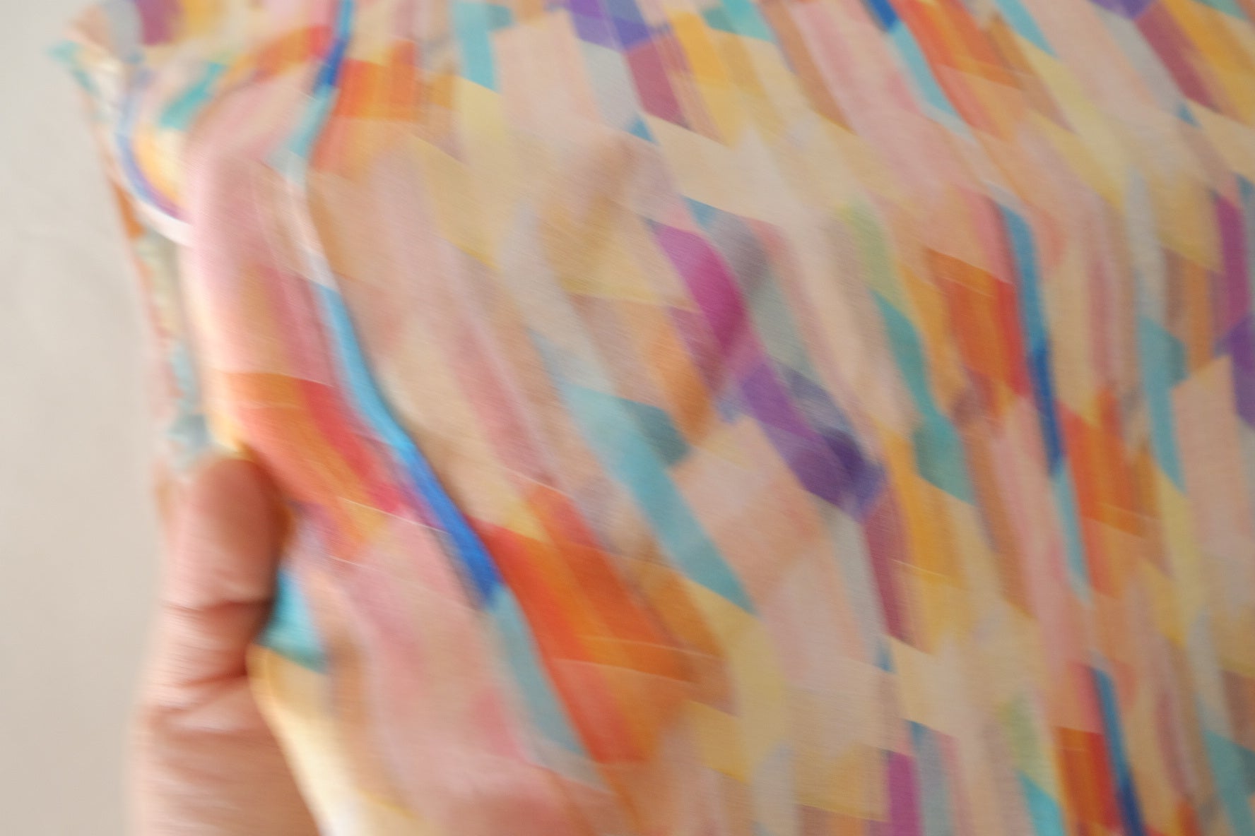 Pastel Abstract Stripe Tencel Linen Blend Fabric – 3.3 yd