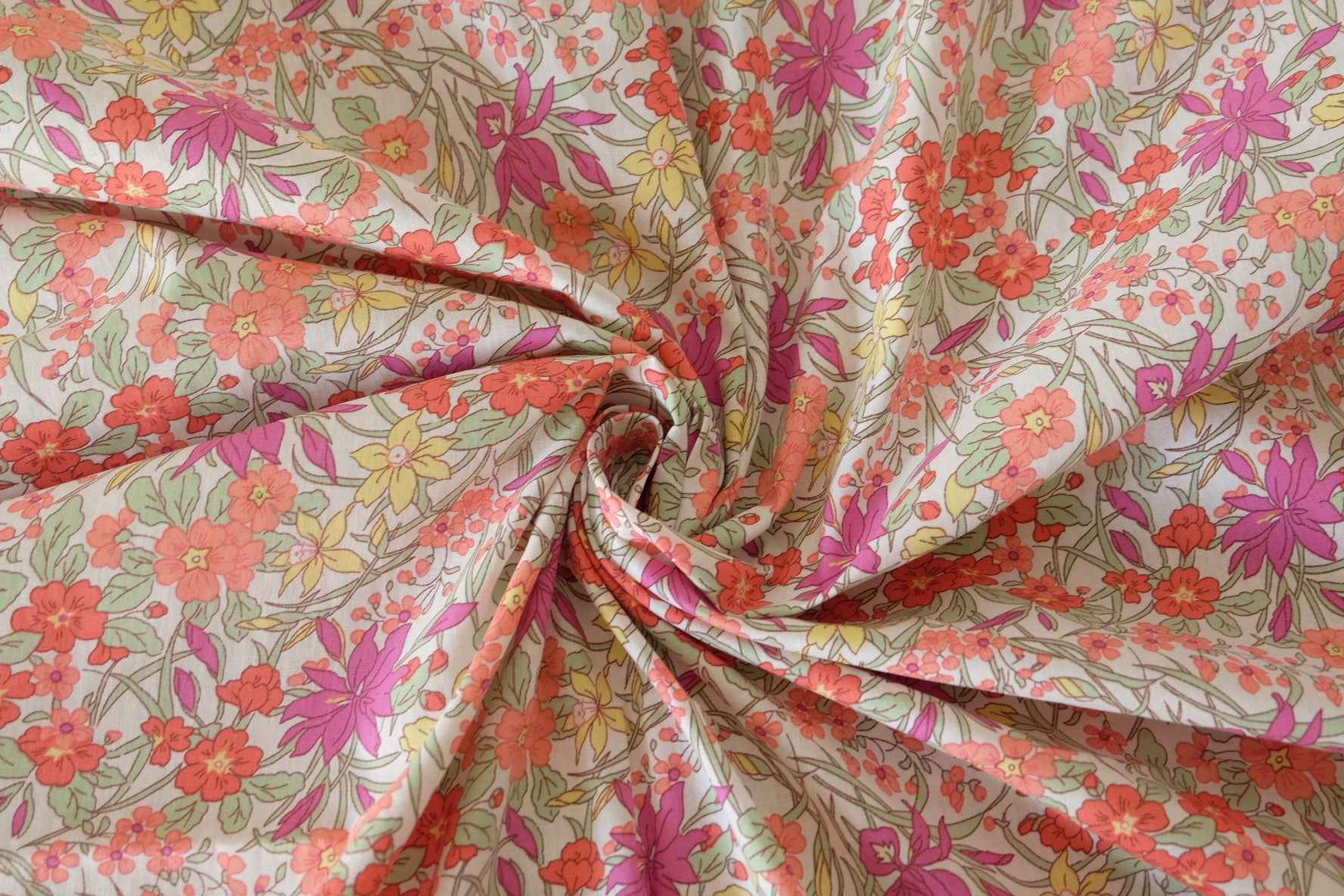Vintage Garden Cotton Poplin Fabric – 4.2 yd