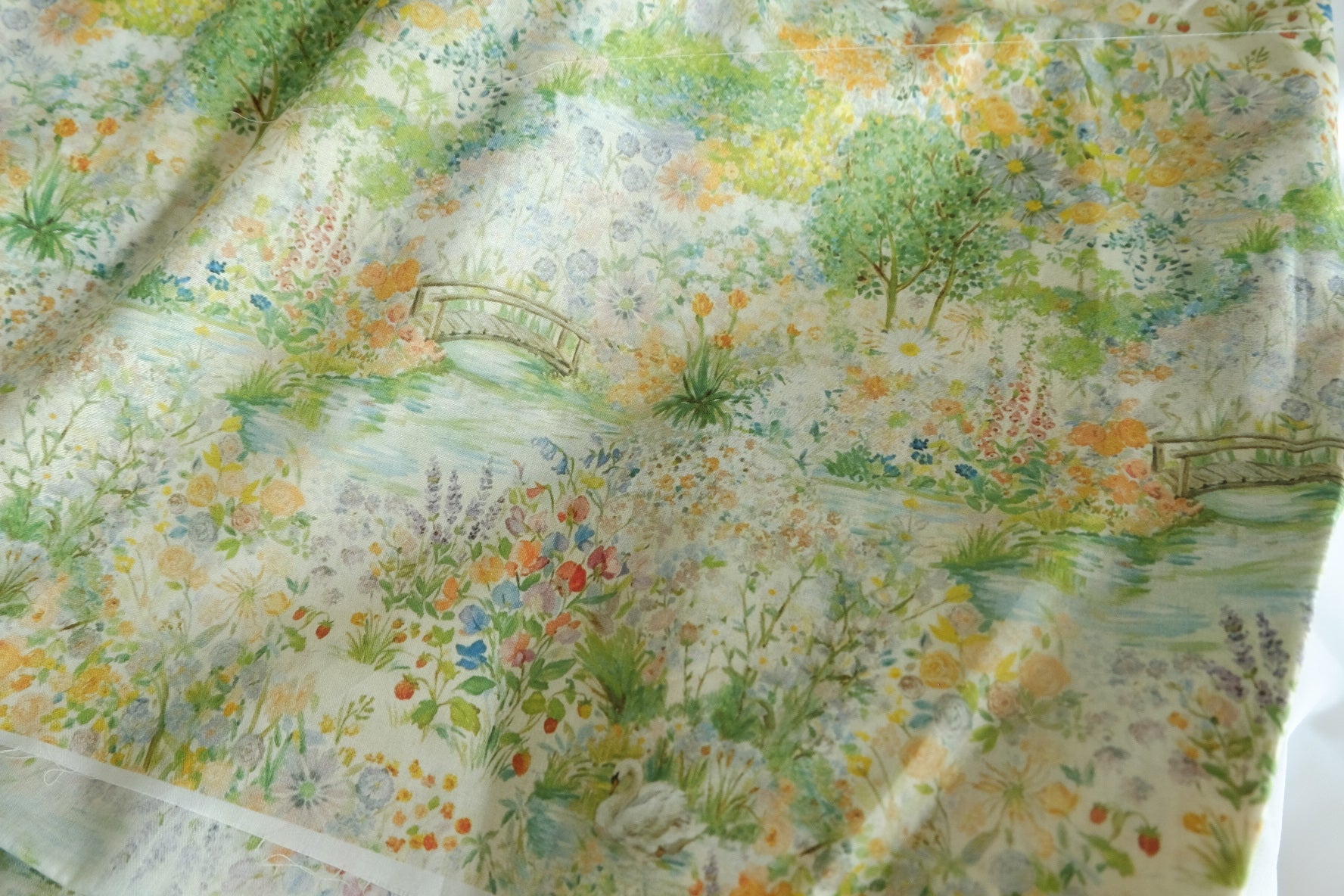 Storybook Garden 80s Lightweight Cotton Fabric - 1.64 yd