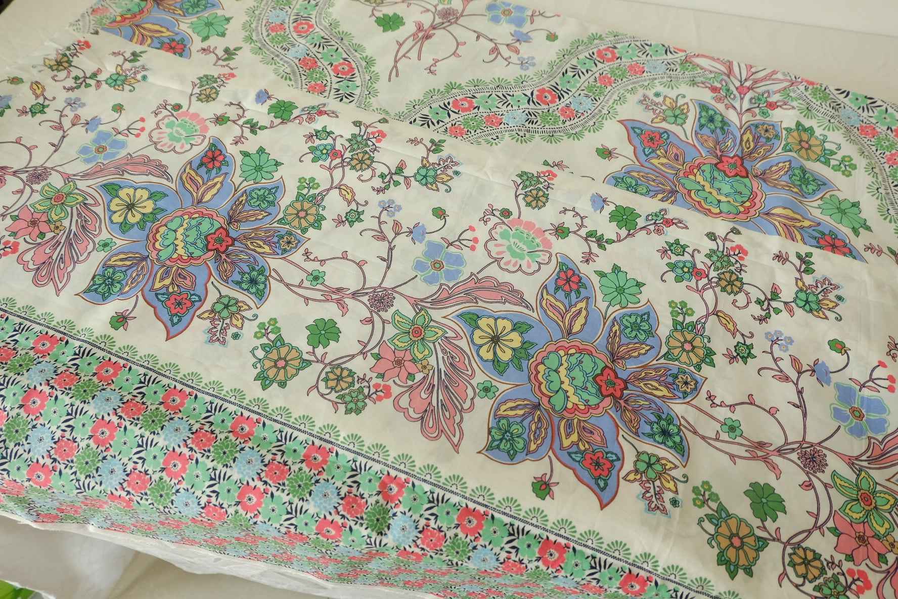 Border Print Long-Staple Cotton Poplin Dress Fabric – 3.3 yd