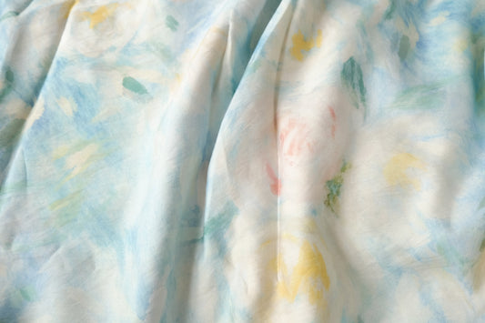 Soft Painterly Tencel Nylon Dress Fabric, Light & Airy, 2.7 Yards