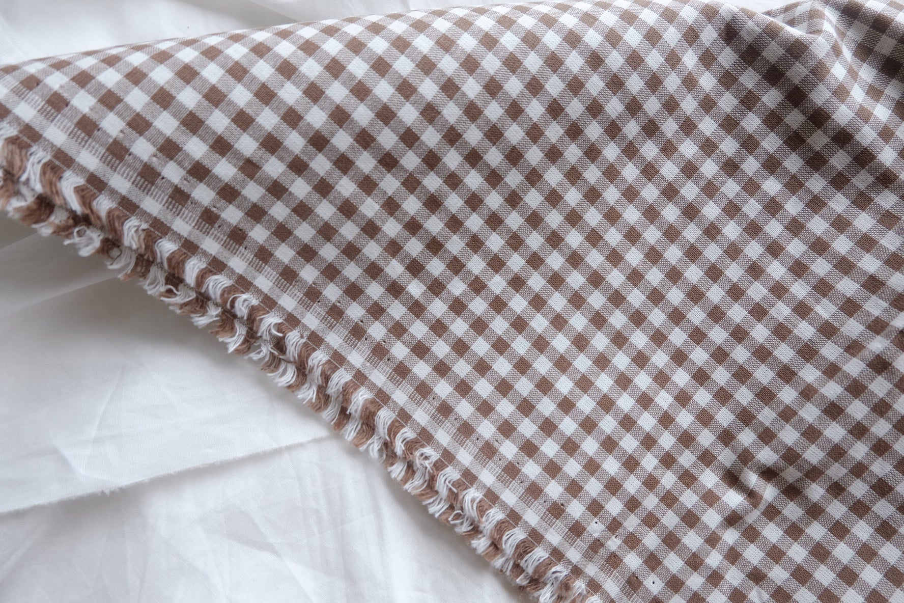 Brown Gingham Yarn-Dyed Cotton – 2.2 yd