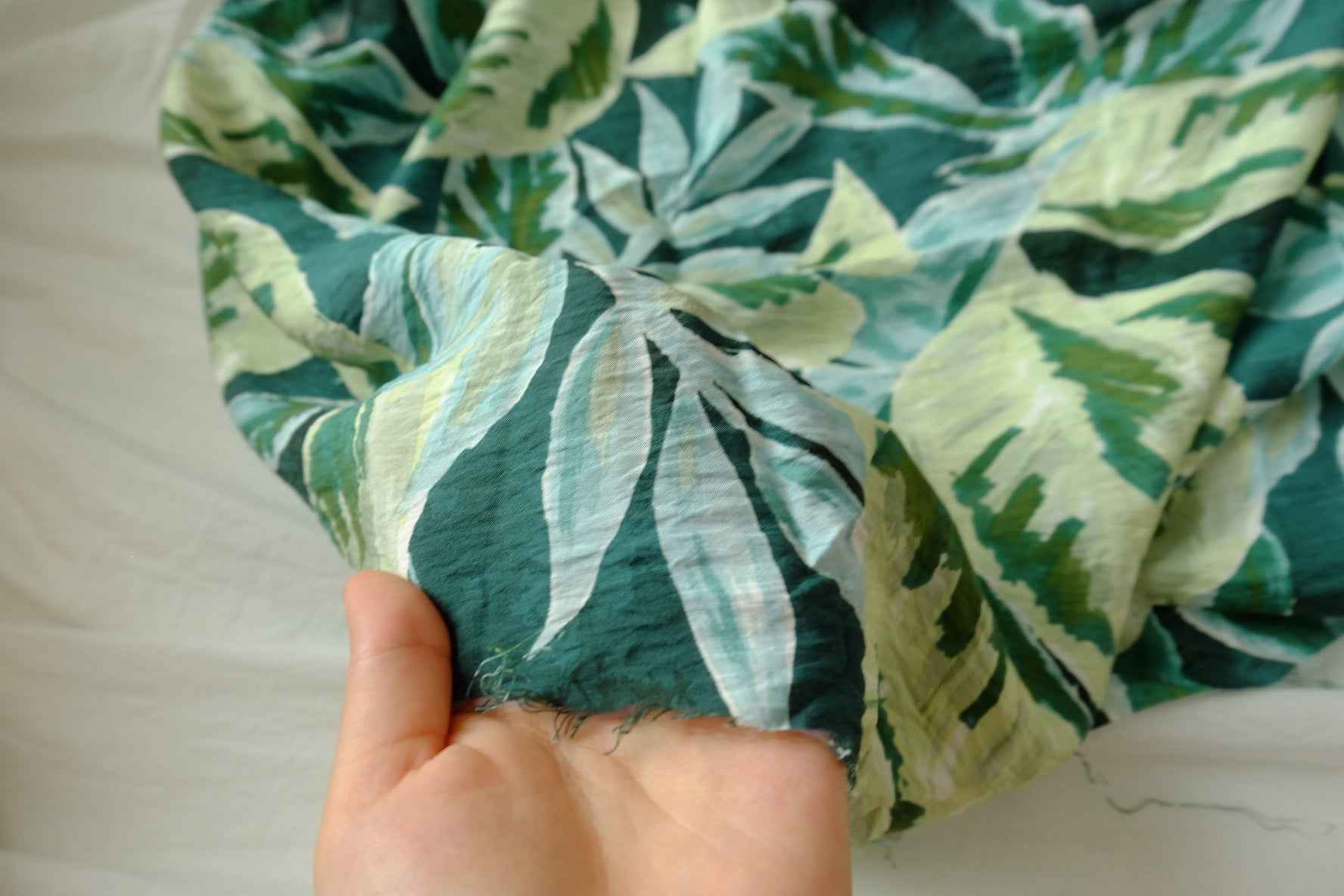 Green Botanical Tencel Cotton Fabric - 3.28 yd
