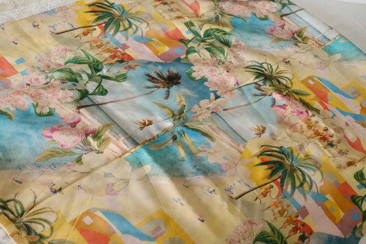 Vintage Resort Print Rayon Fabric – 3.3 yd