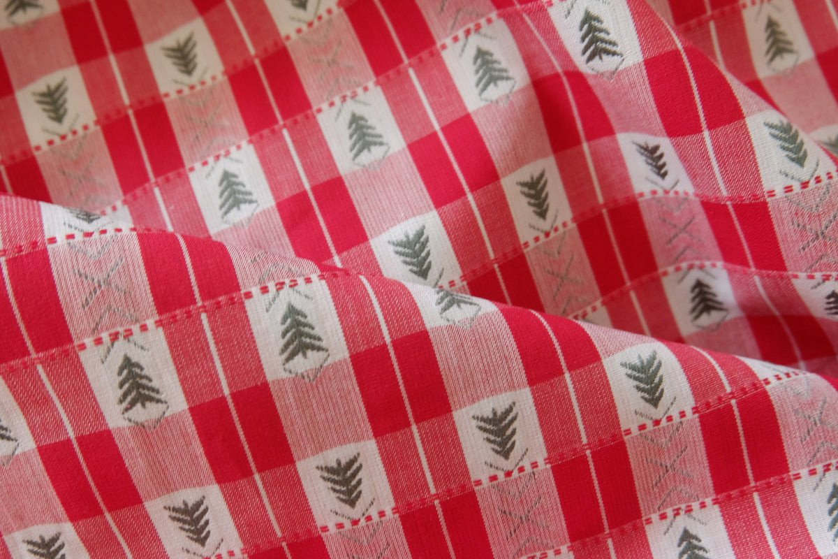 Christmas Evergreen Plaid Cotton Jacquard – 1.64 yd