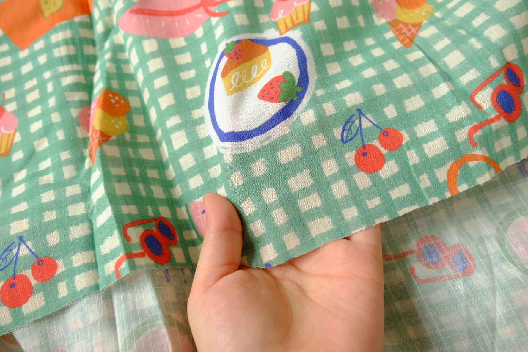 Picnic Novelty Cotton-Linen Fabric - 2.19 yd