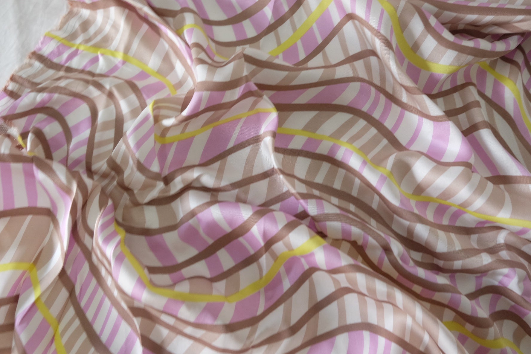 Wavy Stripe Pure Cupro Fabric – 3.3 yd