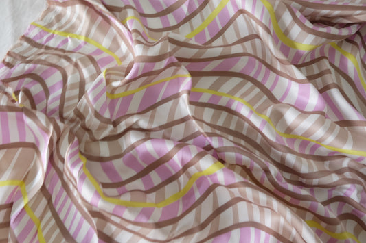 Wavy Stripe Pure Cupro Fabric – 3.3 yd