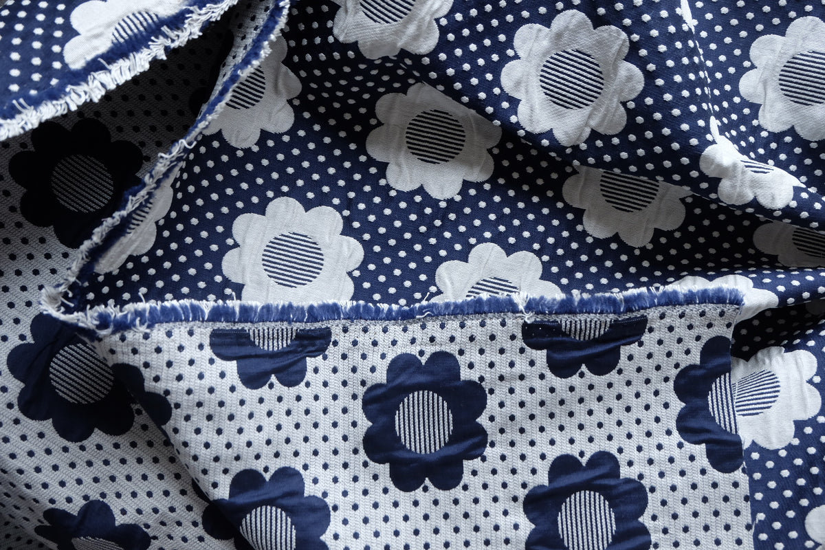 Navy Floral Heavy Jacquard – 1.9 yd