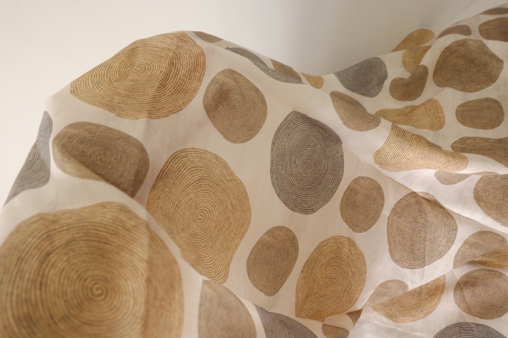 Natural Ring Print Pure Hemp Fabric – 2.2 yd