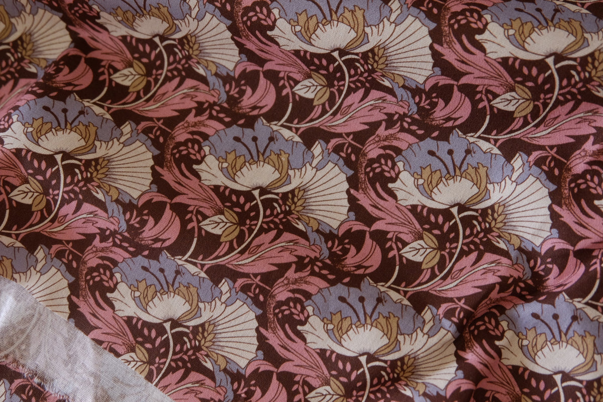 Vintage Rose Art Nouveau Fine Cotton – 1.64 / 2.19 yd