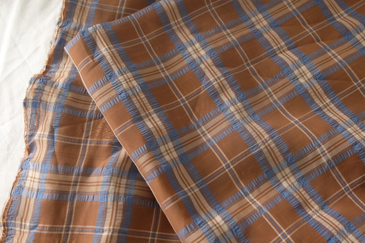 Textured Plaid Poly-Cotton — 2.19 yd