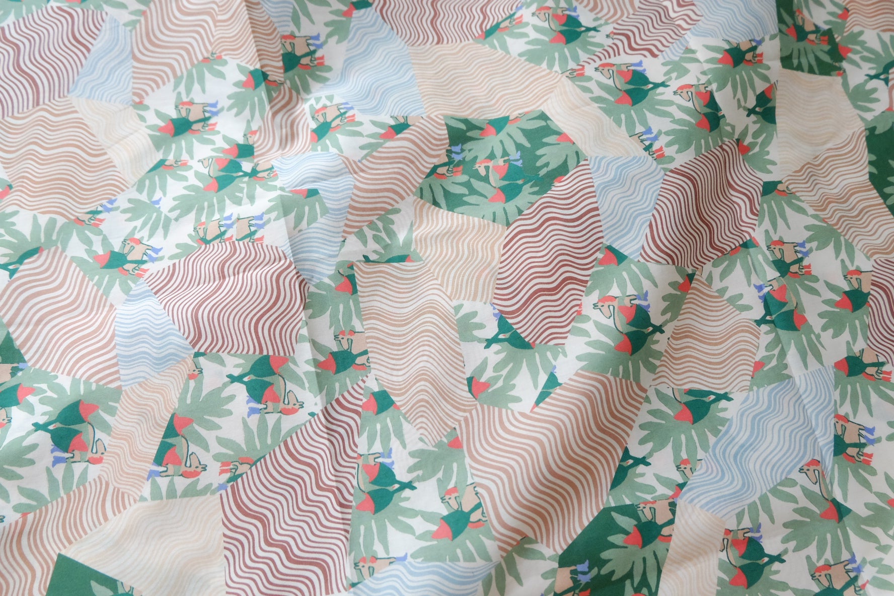 Designer Collage Print 100s Cotton Poplin Fabric 2.2 Yards