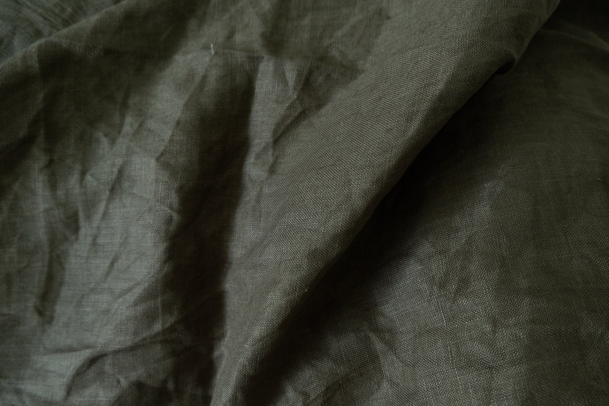 Deep Olive Pure Linen – 2.2 yd