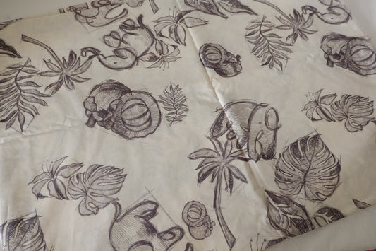 Sketchbook Tropical Cotton Lawn – 2.19 yd