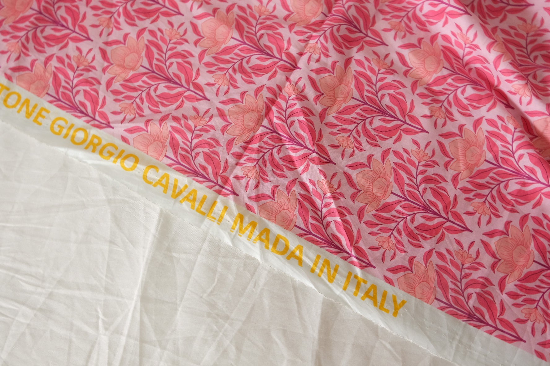 Pink Floral Cotton Lawn Fabric - 1.6 yd