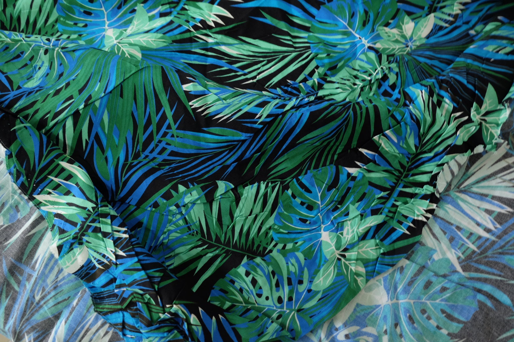 Tropical Leaf Rayon Challis Fabric - 3.8 yd