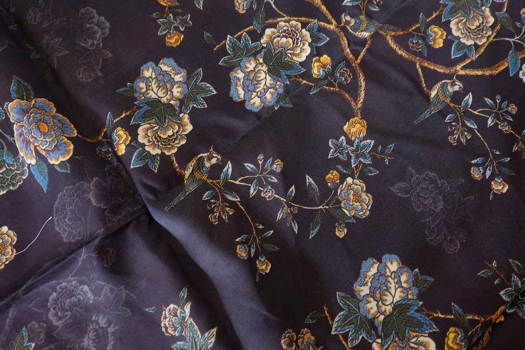 Vintage Floral Rayon Fabric – 2.2 yd