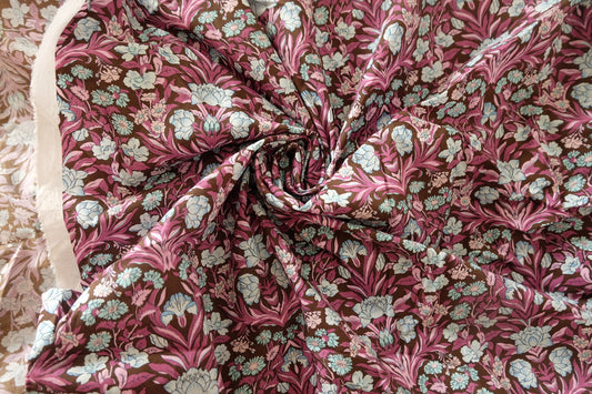 Vintage Botanical Cotton Lawn Fabric - 2.2 yd